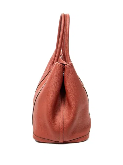 Pre-owned Hermes 2014 Garden Party Pm Tote Bag In Red