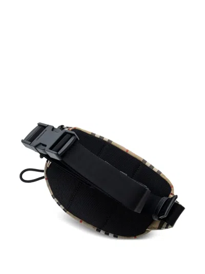 Pre-owned Burberry Check-pattern Belt Bag In Brown