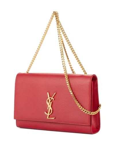 Pre-owned Saint Laurent Medium Kate Shoulder Bag In Red