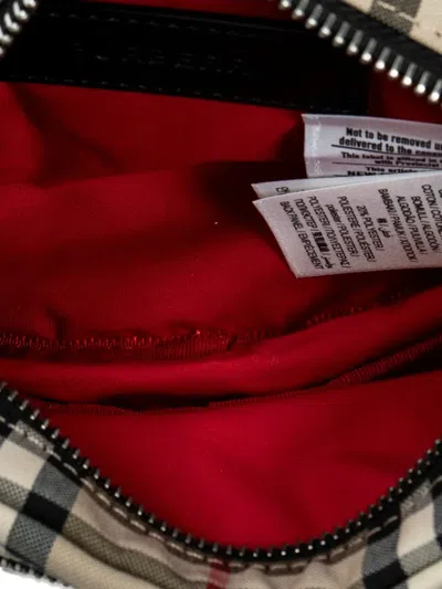 Pre-owned Burberry Check-pattern Belt Bag In Brown