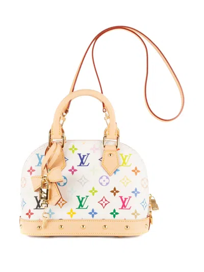 Pre-owned Louis Vuitton X Takashi Murakami Leather Tote Bag In White