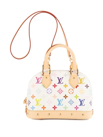 Pre-owned Louis Vuitton X Takashi Murakami Leather Tote Bag In White