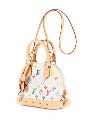 Pre-owned Louis Vuitton X Takashi Murakami Leather Tote Bag In White