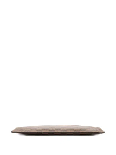 Pre-owned Louis Vuitton 2000s Damier Azur Zip Pouch In Brown