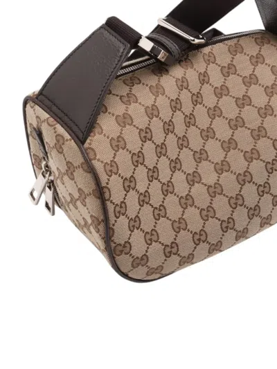 Pre-owned Gucci 2016-2025 Gg Canvas Waist Pouch Belt Bag In Brown