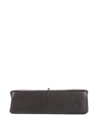 Pre-owned Chanel Classic Double Flap Jumbo Shoulder Bag In Black