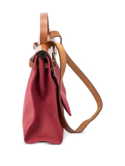 Pre-owned Hermes 2013 Herbag Zip Pm Tote Bag In Red