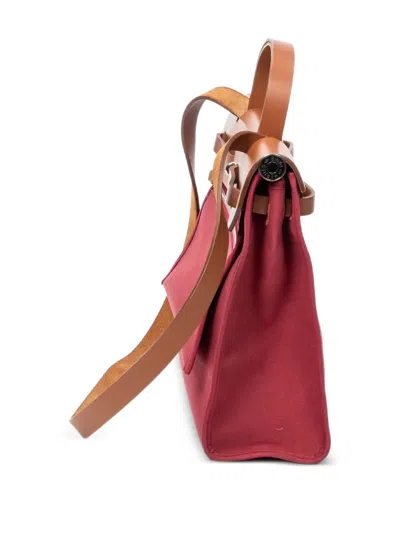 Pre-owned Hermes 2013 Herbag Zip Pm Tote Bag In Red