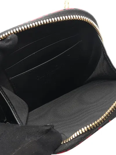 Pre-owned Dior 2010-2025 Animal Printed Leather Lady  Call In Phone Holder Satchel In Pink