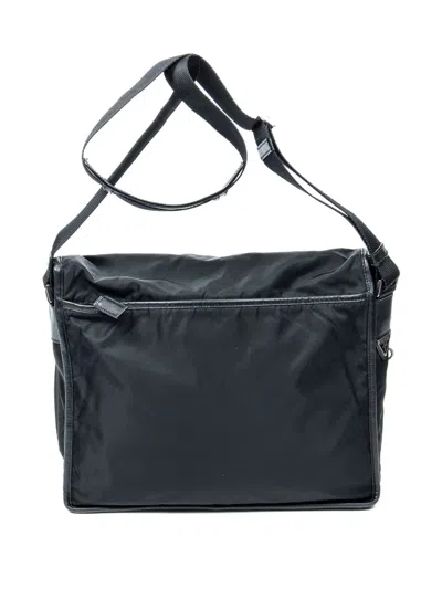 Pre-owned Prada Large Buckled Shoulder Bag In Black