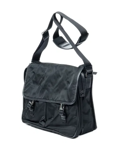 Pre-owned Prada Large Buckled Shoulder Bag In Black