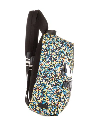 Pre-owned Fendi Abstract-print Backpack In Blue