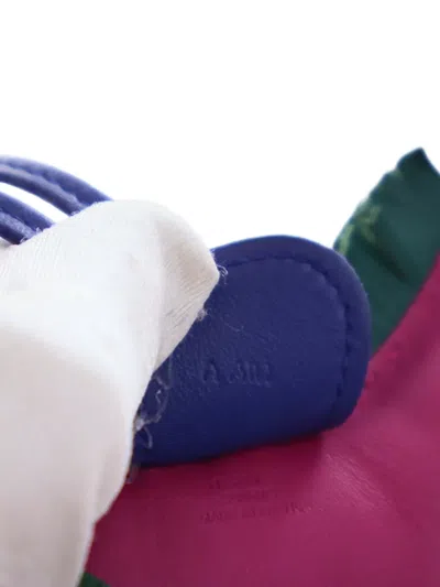 Pre-owned Hermes 2017 Milo Lambskin Grigri Rodeo Bag Charm Mm Key Chain In Purple