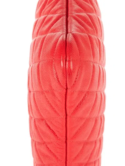 Pre-owned Chanel Quilted O-case Clutch Bag In Red