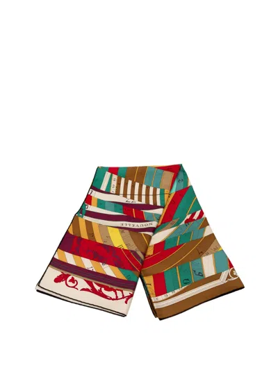 Pre-owned Hermes 2010-2025 Astrologie Nouvelle Silk Scarf 90 Scarves In Green