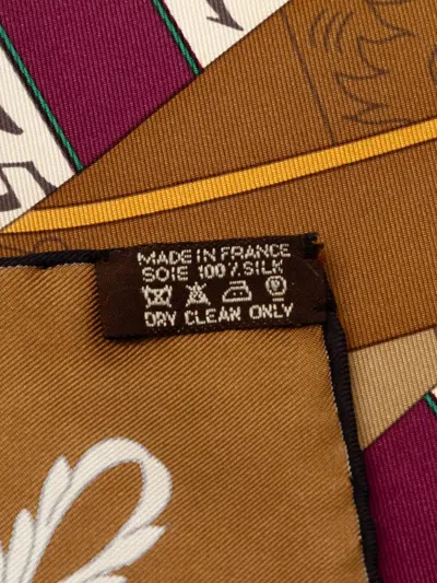 Pre-owned Hermes 2010-2025 Astrologie Nouvelle Silk Scarf 90 Scarves In Green