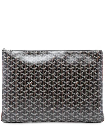Pre-owned Goyard 2019 Ine Senat Gm Clutch Bag In Black