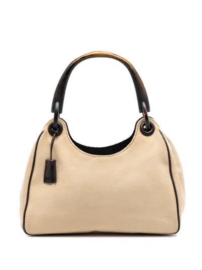 Pre-owned Gucci 2000-2015 Canvas Shoulder Bag In Brown