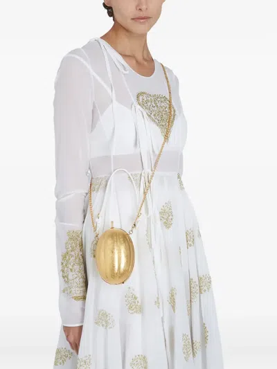 Giambattista Valli Brass Clutch Bag In Gold