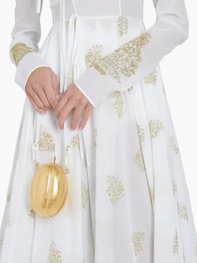 Giambattista Valli Brass Clutch Bag In Gold