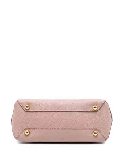 Pre-owned Burberry 2000-2025 Small Calfskin And House Check Banner Satchel In Pink