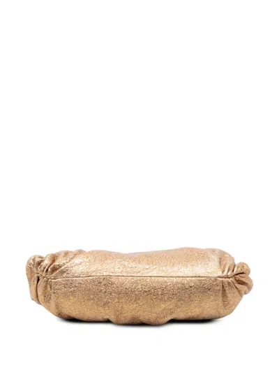 Pre-owned Chanel 2006-2008 Metallic Crackled Calfskin Monte Carlo Clutch Bag In Gold