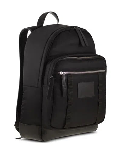 Hogan Logo-patch Backpack In Black