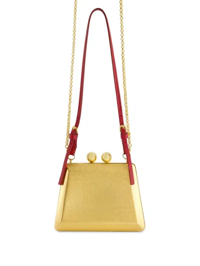 Giambattista Valli Lingotto Clutch Bag In Gold