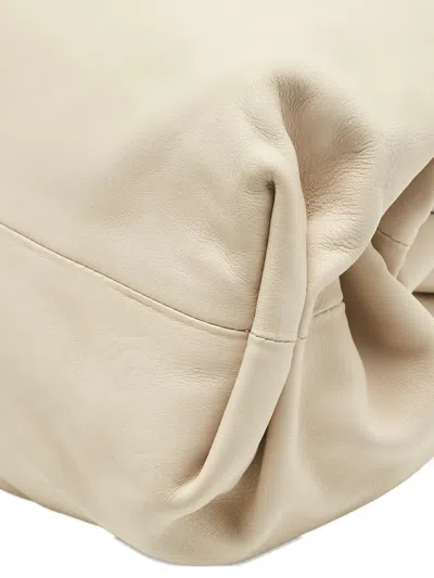 Pre-owned Bottega Veneta The Pouch Leather Clutch Bag In Neutral