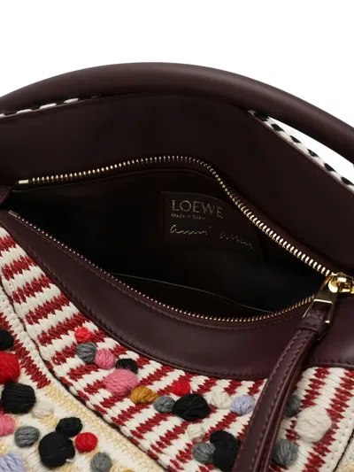 Loewe Small Puzzle Bag With 3d Effect Wool Polka Dots In Multi
