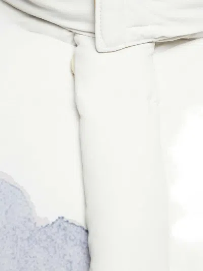 Pre-owned Gucci X The North Face Graphic-print Puffer Jacket In White