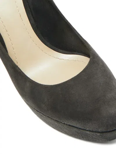 Pre-owned Dior Suede Platform Pumps In Gray