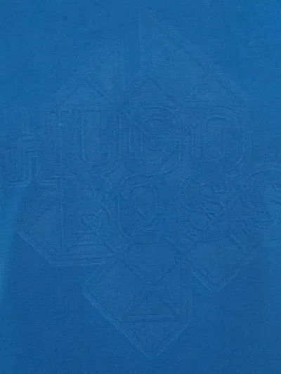 Pre-owned Hugo Boss Logo-embossed T-shirt In Blue