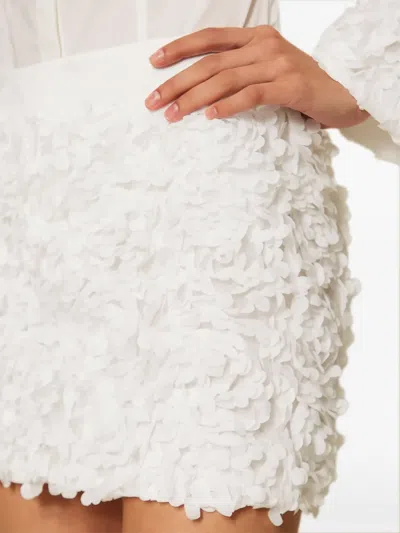 Twinset Flower Mini Skirt In White