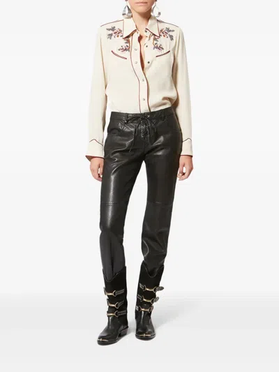 Isabel Marant 35mm Mexia Buckle Boots In Black