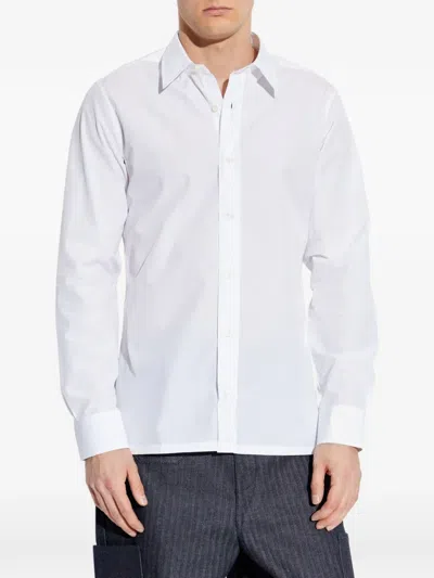 Givenchy Logo Slim-fit Shirt In White