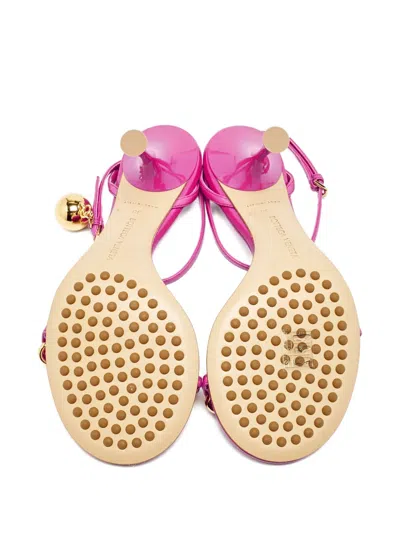 Pre-owned Bottega Veneta Dot Chain Sandals In Pink