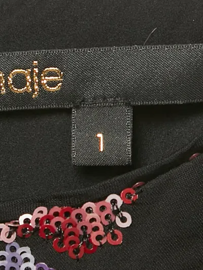 Pre-owned Maje Razul Sequin Floral Mini Dress In Black