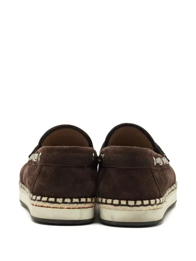 Pre-owned Dolce & Gabbana Suede Tassel Espadrilles In Brown