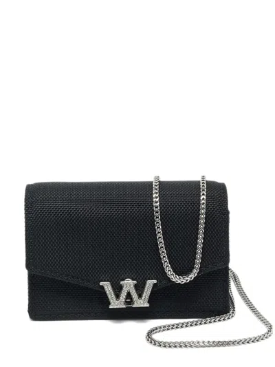 Pre-owned Alexander Wang Mini Legacy Crystal Chain Crossbody Bag In Black