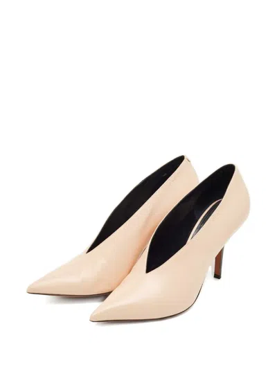 Pre-owned Celine Leather Pointed Pumps In Neutral