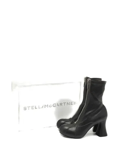 Pre-owned Stella Mccartney Groove Front-zip Boots In Black