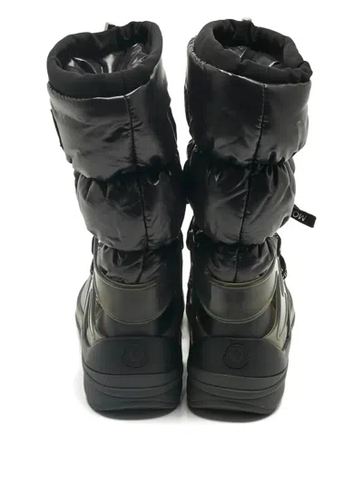 Pre-owned Moncler Insoluxe Mid Calf Snow Boots In Black