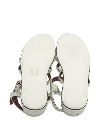 Pre-owned Marc By Marc Jacobs Gena Studded Ankle-strap Sandals In Silver