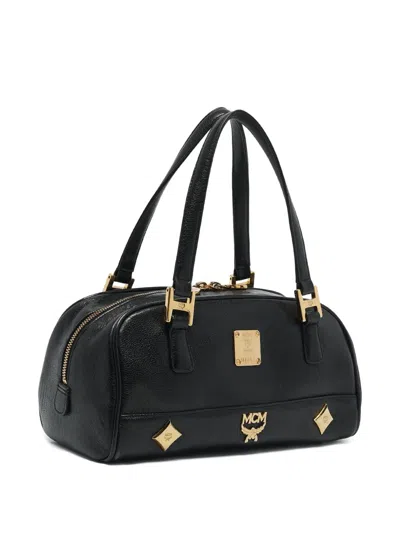 Pre-owned Mcm Small Logo-detail Tote Bag In Black
