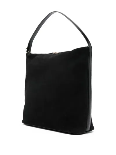Apc Adjustable-strap Zip Shoulder Bag In Black