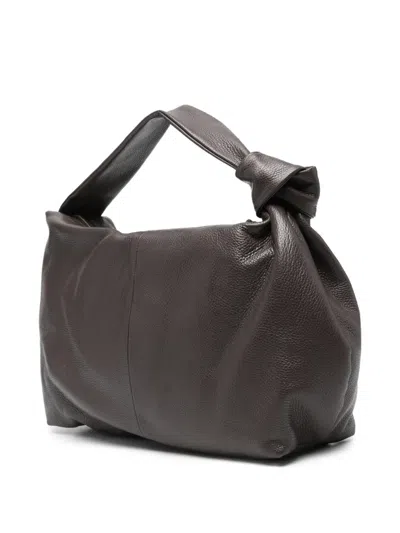 Marc Ellis Angie Knot Leather Tote Bag In Brown