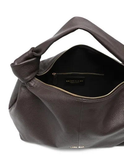 Marc Ellis Angie Knot Leather Tote Bag In Brown