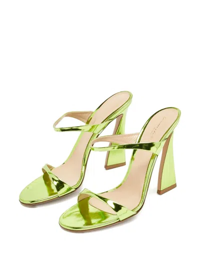 Pre-owned Gianvito Rossi Aura Leather Sandals In Green