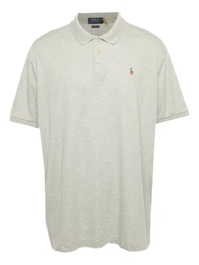 Pre-owned Polo Ralph Lauren Cotton Logo-detail Polo Shirt In Gray